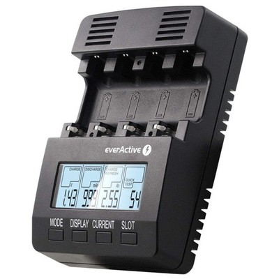 EverActive NC-3000 Universelles Smart Batterieladegerät Für AA AAA LCD NiMH NiCd