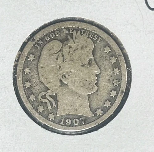 1907-P Barber Quarter — photo from another recent sale