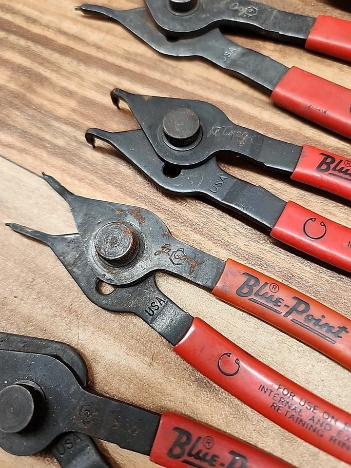 (5) Juego de alicates de anillo a presión Blue Point PR-34A PR-349A PR-12A PR-32A PR-129A Foto 4 de 4