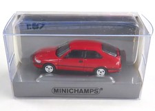 Diecast Mini Car 1/87 Saab 900 Turbo 16S Aero Coupe 1987 Red Minichamps Mint