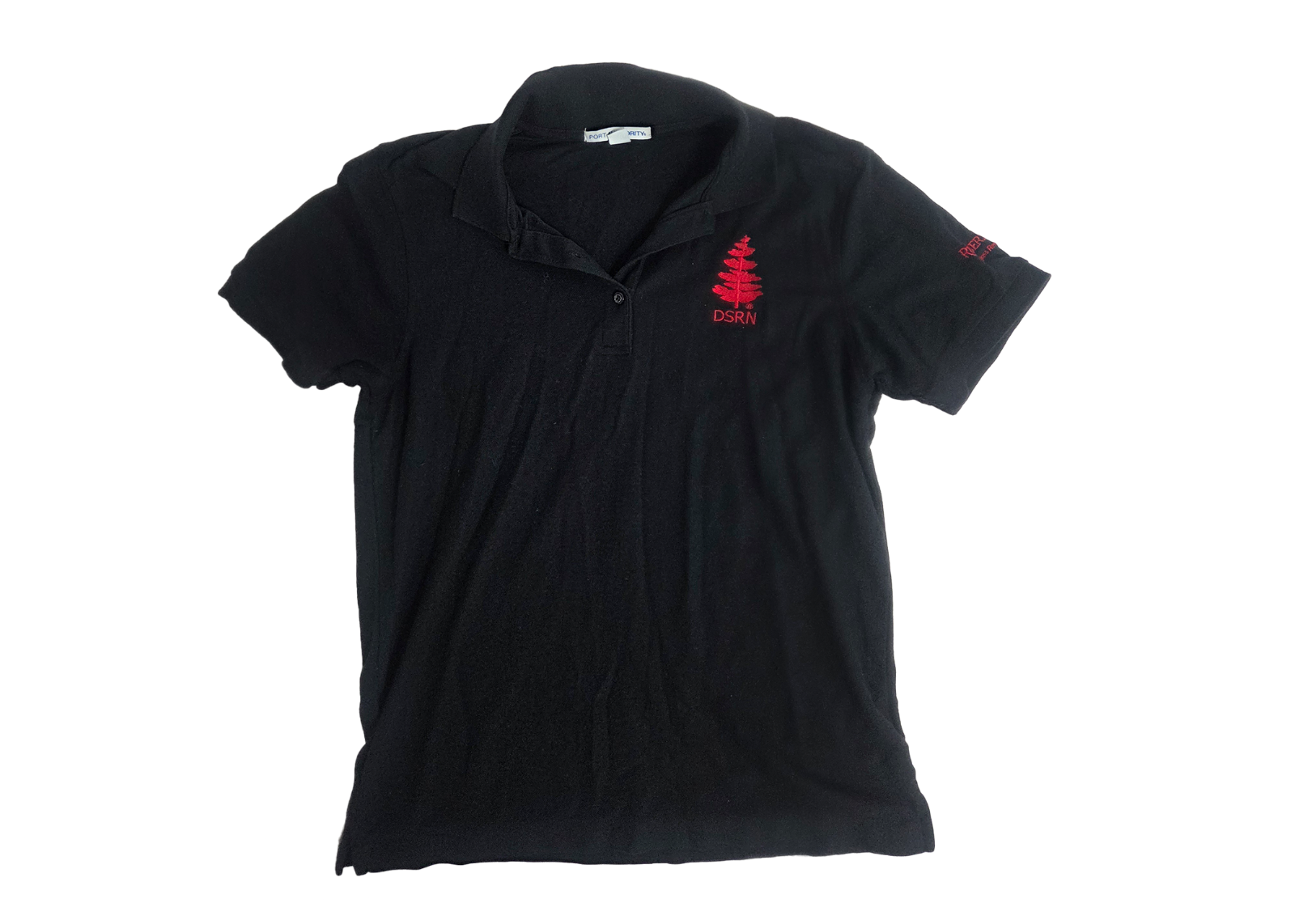 Port Authority Womens Size Medium Black Short Sleeve Rutgers Polo Shirt