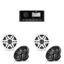 Fusion MS-RA60 Source Unit w/ 2 Pair  Clarion CMS-651-SWB 6.5-inch Coaxial ...