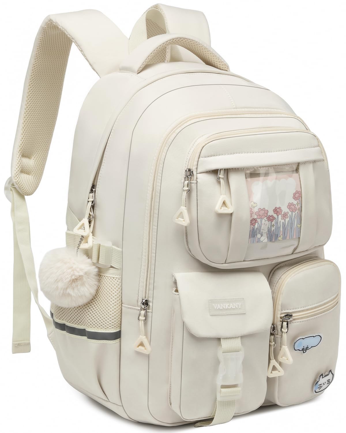 Cute Aesthetic School Backpack for Teen Girls & College Women