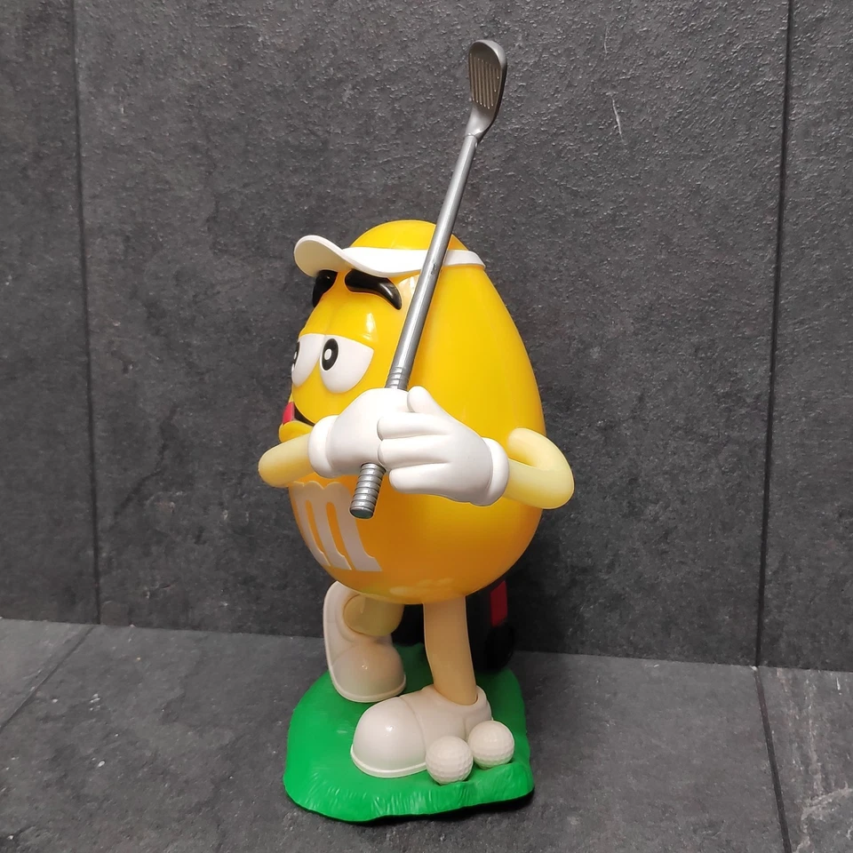 Vintage M&Ms Golfer Süßigkeiten Spender Gelb Golf M&M Figur Spender Ca 25cm Groß - Bild 3 von 4