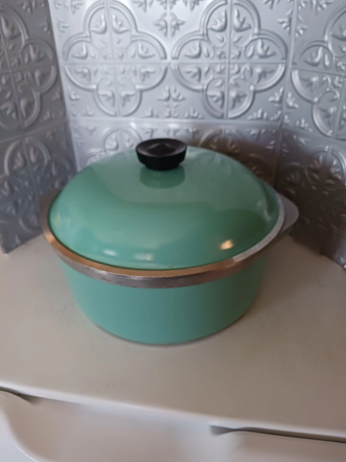 Club Aluminum Turquoise 4 Quart Dutch Oven Stockpot With Lid Vintage Retro