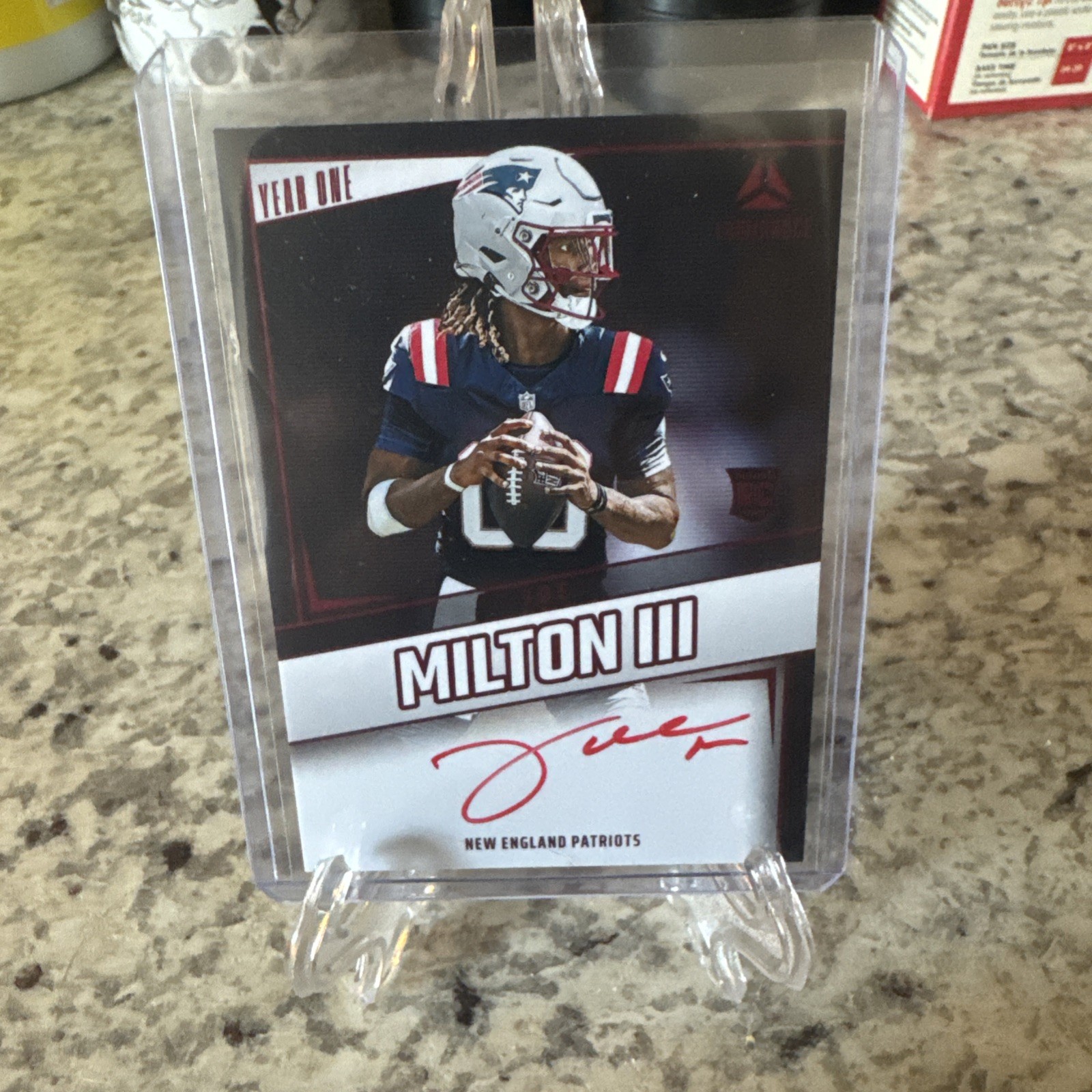 2024 Panini Luminance Year One Signatures RPS Red Joe Milton III Rookie Auto RC