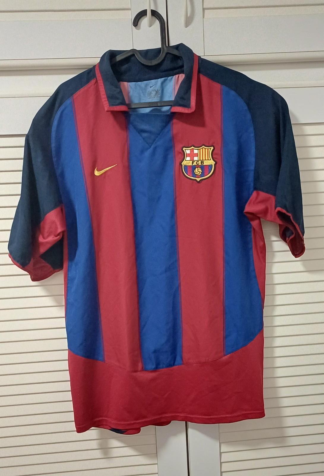 FC Barcelona 2003/04 Home Shirt Nike Vintage LFP Originale Taglia L