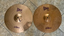  2PC ZILDJIAN EDGE MAX-HAT TOP/BOTTOM 14"/36CM IN EXCELLENT CONDITION