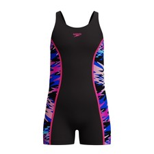 Speedo Kids Hb Legsuit 5-6 Years Black/Pink