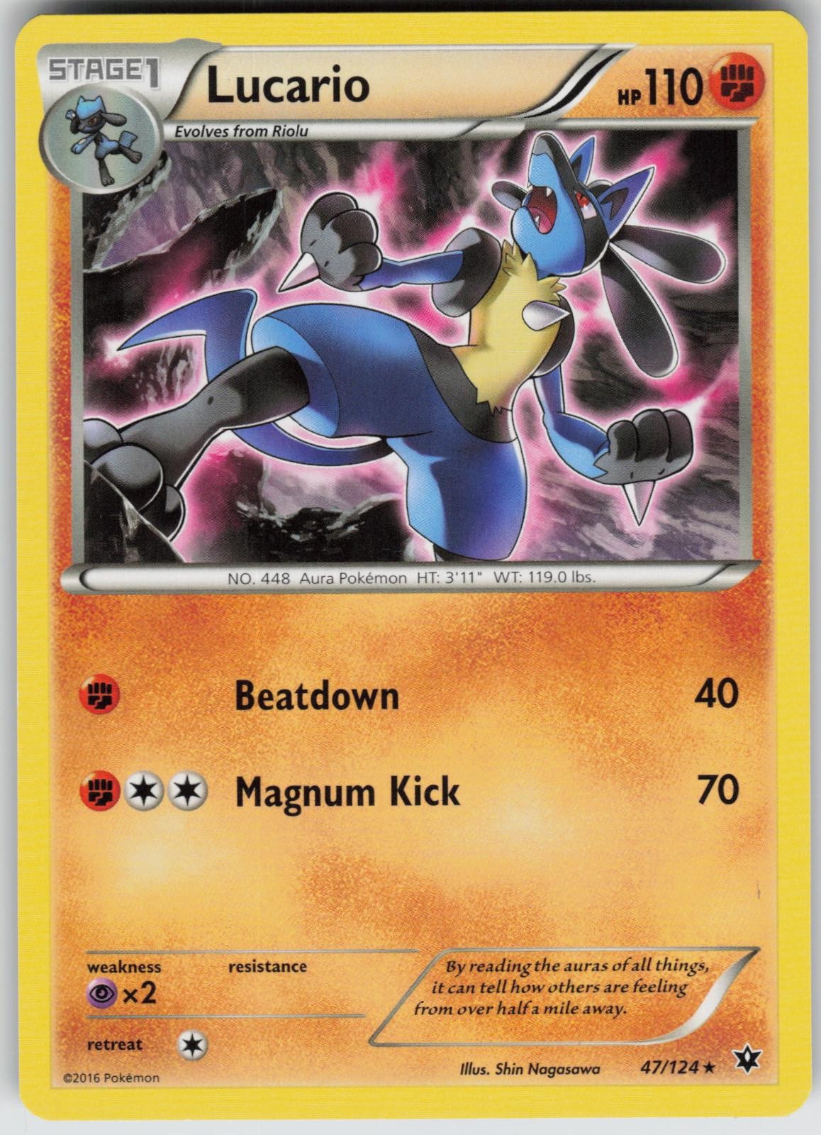 Lucario 47/124 Fates Collide Pokemon TCG Near Mint