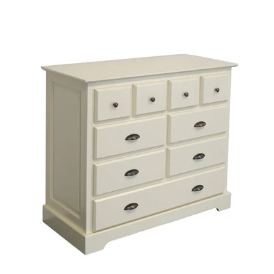 Kommode Apotheker-Kommode Sideboard aus Weichholz in cremeweiß B: 105 cm -11786- - Bild 1 von 4