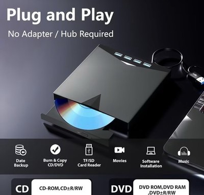 External Optical Drive 7 in1 Multi-function New
