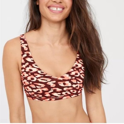 NWT OFFLINE By Aerie American Eagle Goals Plunge Sports Bra Maplewood Size Small
