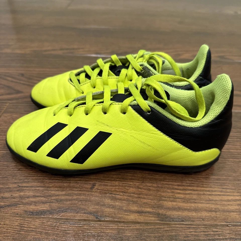 Botines de fútbol Adidas X TANGO 18.4 TF JR para niños talla 3 amarillo lima DB2435 Foto 3 de 4