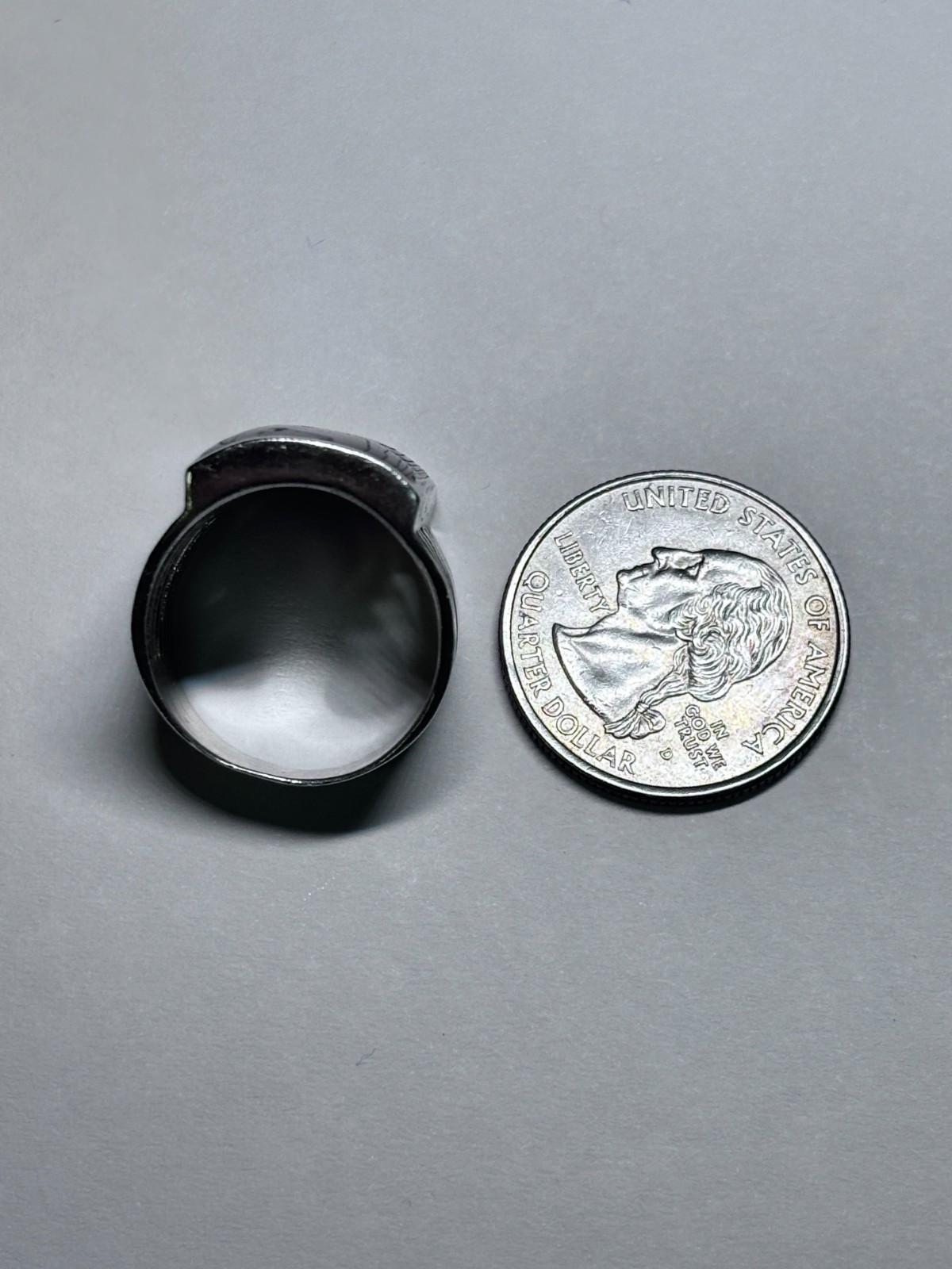 Sterling Silver Abalone Statement Ring 9.3g Sz. 8… - image 6