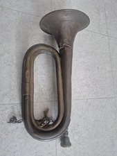 Vintage WWII Bugle Damaged