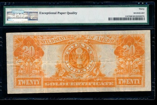 AC Fr 1187 1922 $20 Gold Certificate PMG 30 EPQ gorgeous - Picture 2 of 2