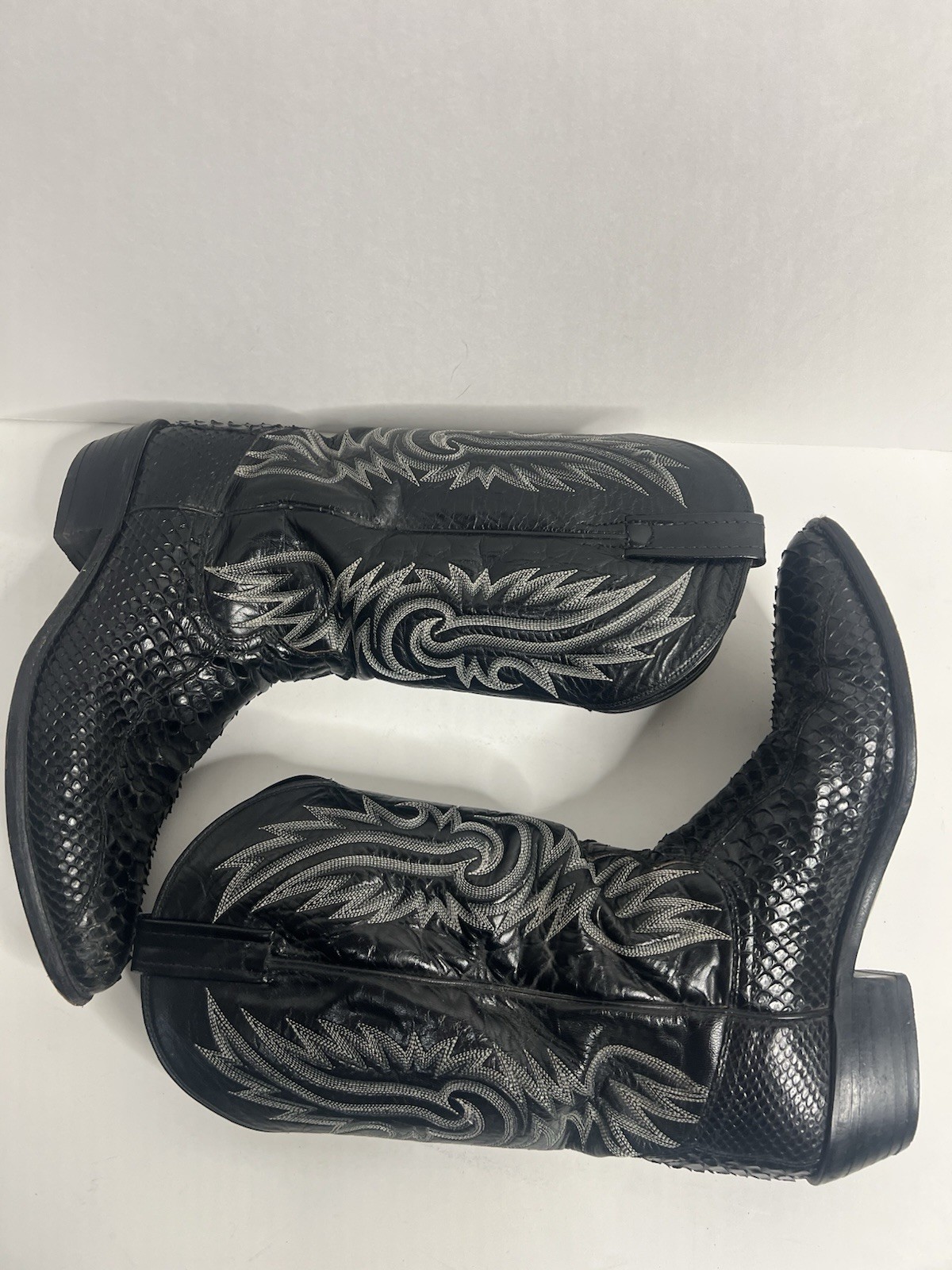 Rare Dan Post Python Snake Skin Boots Cowboy West… - image 8