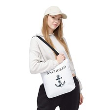 Anchored Anchor Tote Bag Nautical Canvas Beach Everyday Tote