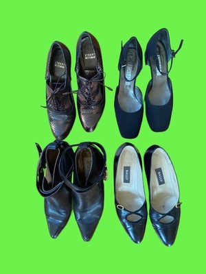 Bundle Set 4 Vintage Leather Shoes Bally Stuart Weitzman Casadei 80s 90s Italy