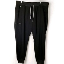 FIGS Womens Zamora Jogger XXL Scrub Pants Black Technical Collection Healthcare