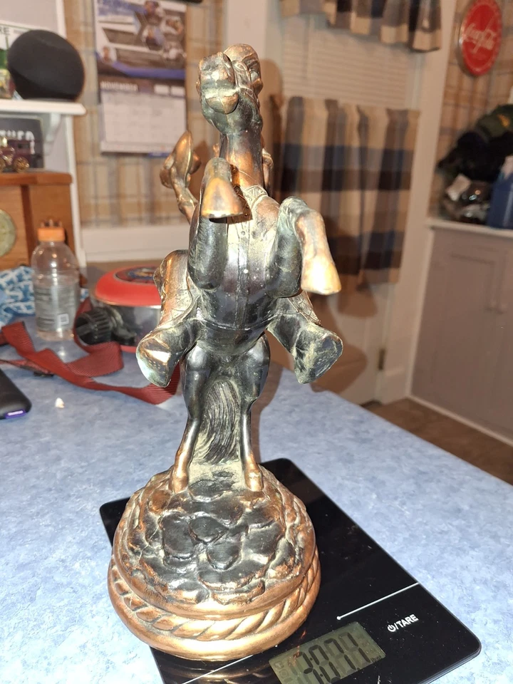 Vintage 1950s 12'' Horse & Rider Trophy Topper Cowboy - Image 2 of 4