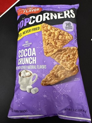 New LIMITED Edition Popcorners COCOA CRUNCH Popped Corn Crunchy Snack Bag 7oz