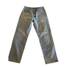 Wrangler Relaxed Fit Distressed Light Wash Blue Denim Jeans 33x32 976T1SB