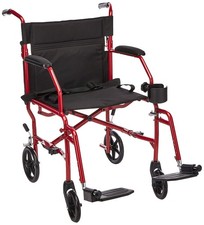 Medline Ultralight Folding Transport Chair Weighs Only 14.8 lbs
