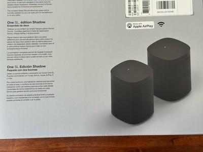 Sonos One SL Wireless Speaker, Black - 2 Pack for sale Sonos One SL Wireless Speaker, Black - 2 Pack for sale