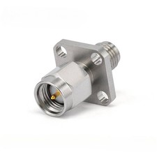SMA Male to SMA Female Adapter with 4 Hole Flange, DC - 18GHz