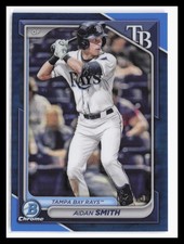 2024 Bowman Draft Chrome Blue Refractor #BDC-131 Aidan Smith #/150  Rays RC SP