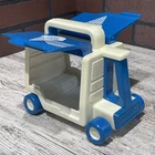 Vintage 1985 Bandai Tonka Ice Cream Truck Carry Case Blue White Toy Storage