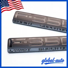 2pcs 3D Side Fender Emblem For F-350 Lariat Super Duty Black Badge Nameplate