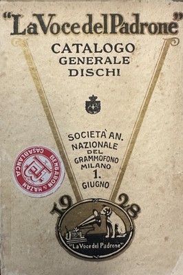 LA VOCE DEL PADRONE catalogo generale dischi 78 giri 1928 giugno