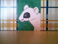 ACEO Original Mixed Media Painting Art Card ATC Portrait 80's Rock Band #36