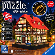 RAVENSBURGER 3D Puzzle Night Edition Fachwerk...