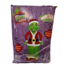 Gemmy Christmas Airblown Inflatable Grinch 4ft With Box And Cable Tested