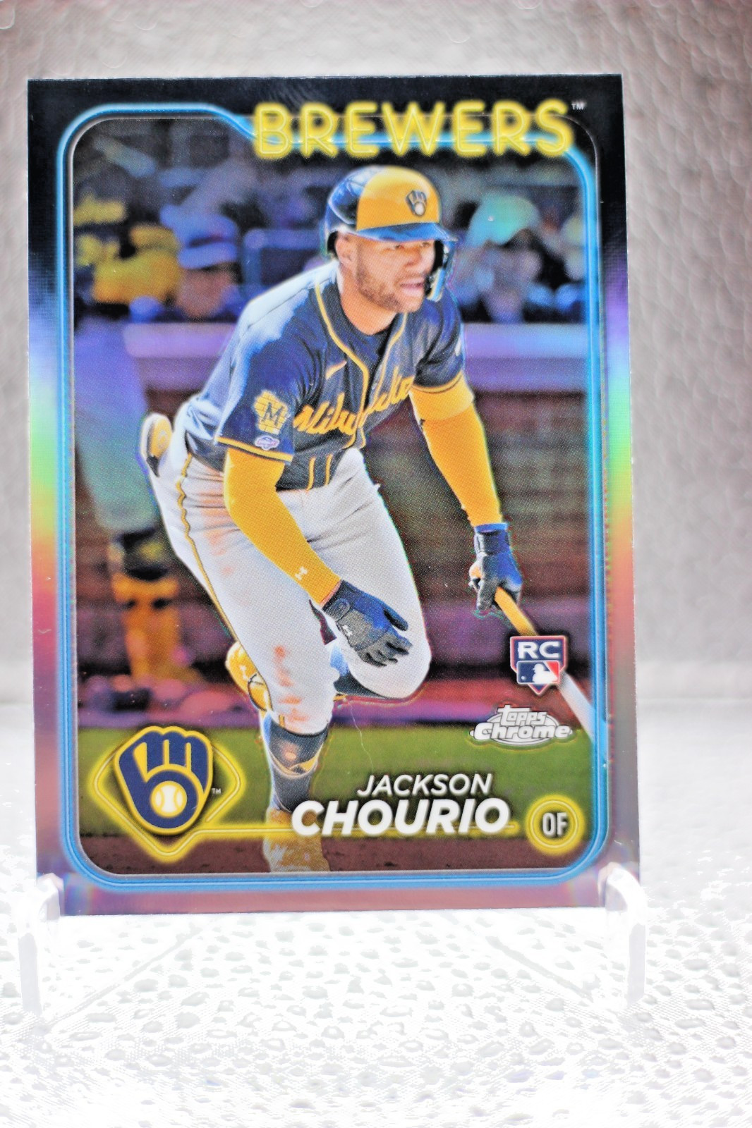 2024 Topps Chrome - Jackson Chourio #161 Prism Refractor (RC)
