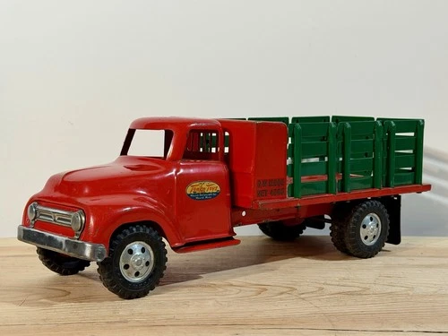 Tonka 1955 No. 0860-5 STAKE TRUCK, Removable Bed Interchangeable Red/Green Stake