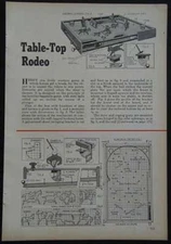 Bagatelle Rodeo Game 1952 HowTo build PLANS Table Top Pinball