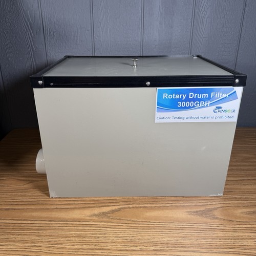 Rotary Drum Filter-3000GPH Canister Filter AC110-240V RDF Fully Auto #4491G T7-2