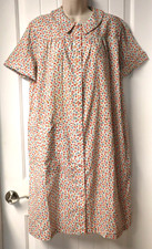 Vintage 1970s sleeveless multicolor floral night gown house dress size L