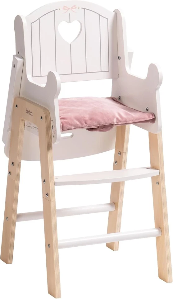 Silla alta Robud Doll para muñecas bebé muñeca de madera muebles de juego para muñeca de 20 pulgadas Foto 2 de 4