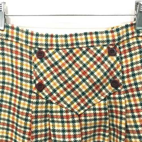 70s Plaid Schoolgirl Skirt Retro Girl 12-14 Adult XS S Mini Skirt Kawaii Lolita - Picture 3 of 11