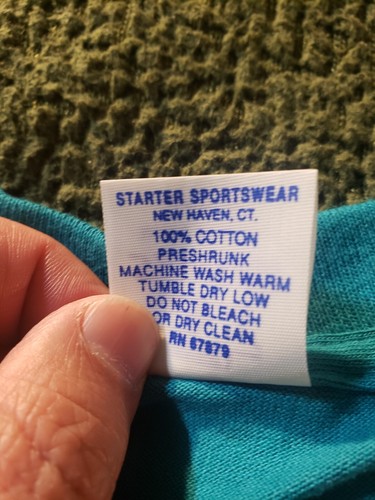 Vintage STARTER T-Shirt LARGE Single Stitch Made In USA 1980s 1990s TEAL - Bild 3 von 10