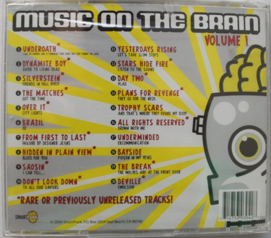 MUSIC ON THE BRAIN VOLUME 1 [NEW CD] VARIOUS ARTISTS SMARTK PUNK Foto 2 de 2