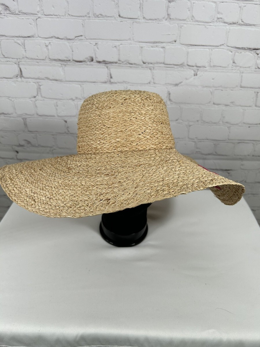 Hat Attack Rosé All Day 100% Raffia Straw Floppy Sun Hat  display picture 1