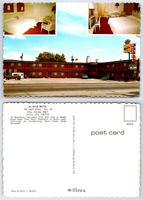 Postcard El Neva Motel Highway 40 Elko Nevada