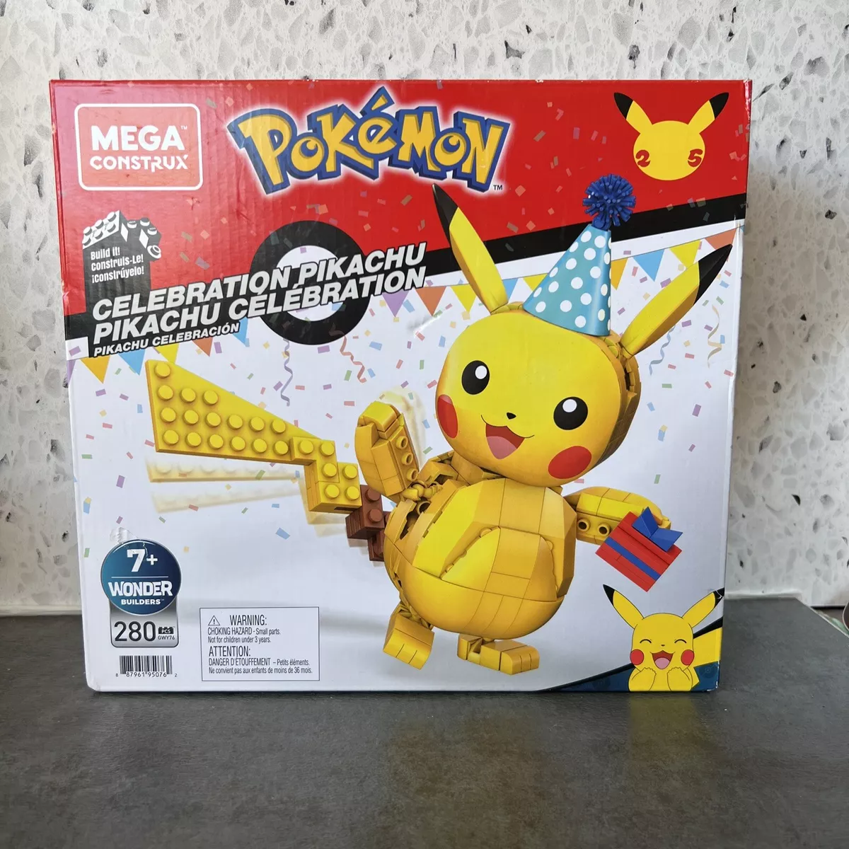 Pikachu Celebração - 25º Aniversário Pokémon - Mega Construx